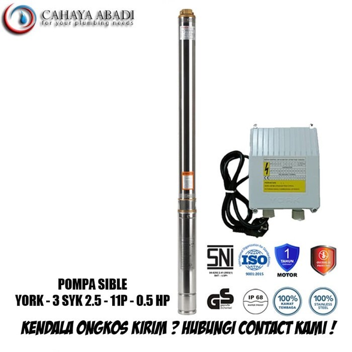 ] POMPA SUBMERSIBLE YORK - 3 SYK 2.5 - 11P - 0.5 HP - SUBMERSIBLE PUMP