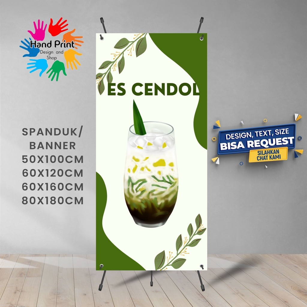 SPANDUK BANNER Minuman Es Cendol Dawet Hijau Minuman Tradisional Bisa Request Desain
