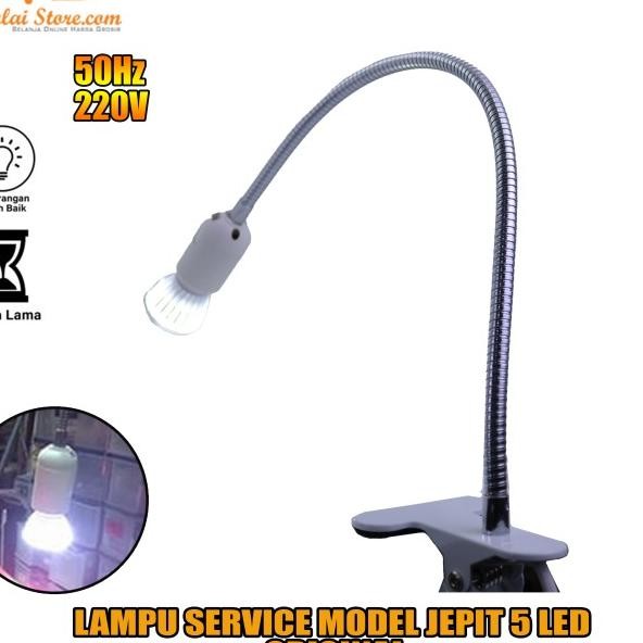 Lampu Service Lampu Jepit 5 Led Lampu Meja Belajar Lampu Meja Jepit Or