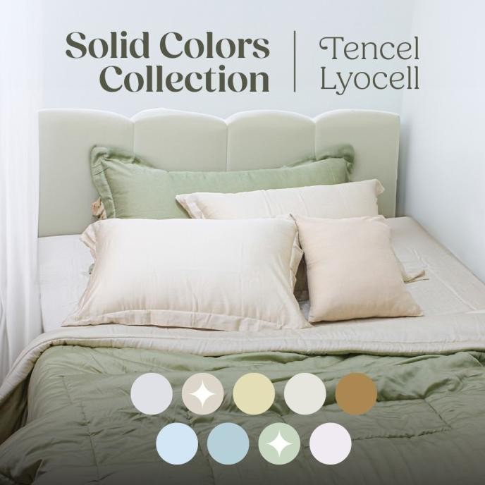 Sprei / Bedcover Serat Bambu Organic Sutra Lyocell Polos