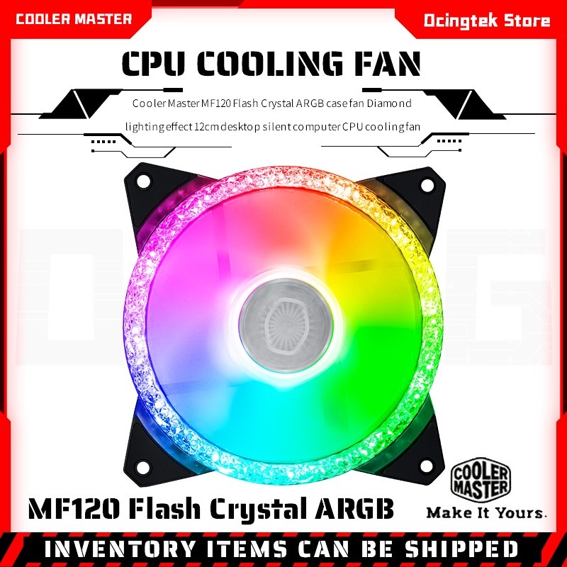 Cooler Master MF120 Kipas Casing ARGB Beralamat PRISMATIS Efek Pencahayaan Berlian 12Cm Kipas Pendin