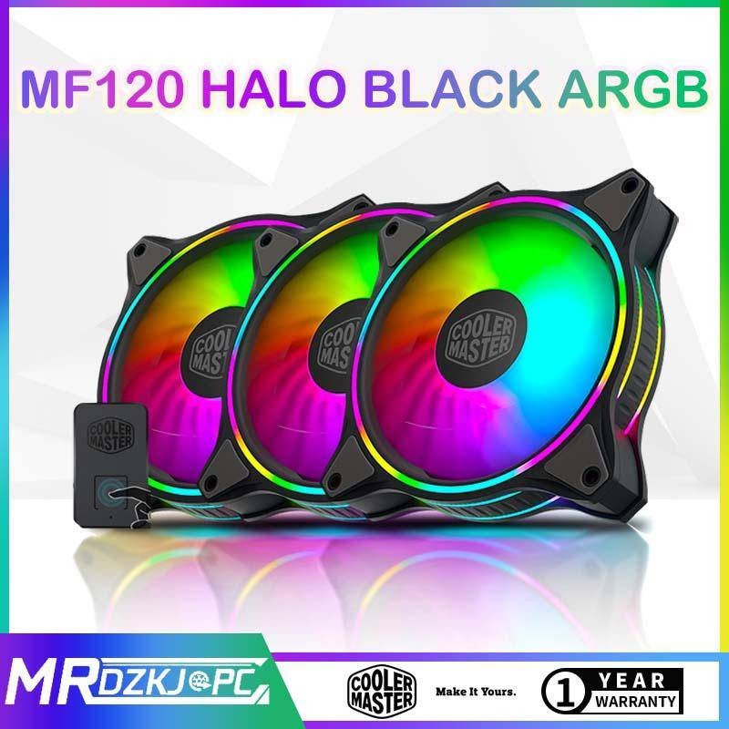 Cooler Master MF120 Halo ARGB Casing PC Kipas CPU 120Mm Hitam / KIT 3 IN 1 Bukaan Ganda 5V 3PIN Pend