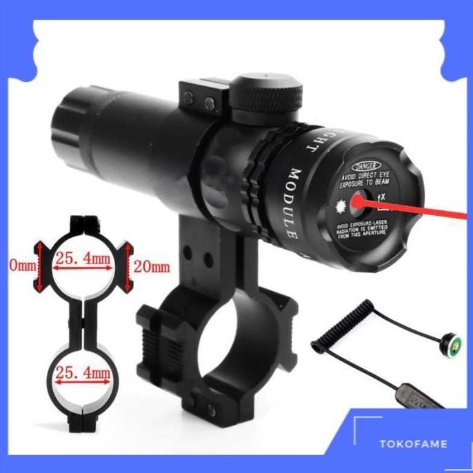 Laser Scope Senapan Angin Tactical Red Dot Warna Titik Merah