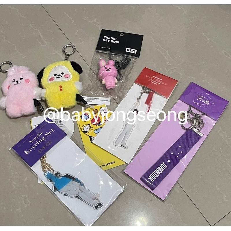 TAKEALL OFFICIAL BT21 BTS JUNGKOOK JK chimmy kookie key ring gantungan kunci