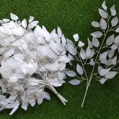 Daun Beringin Putih Daun Artificial/Daun Dekorasi/Daun Plastik Wedding