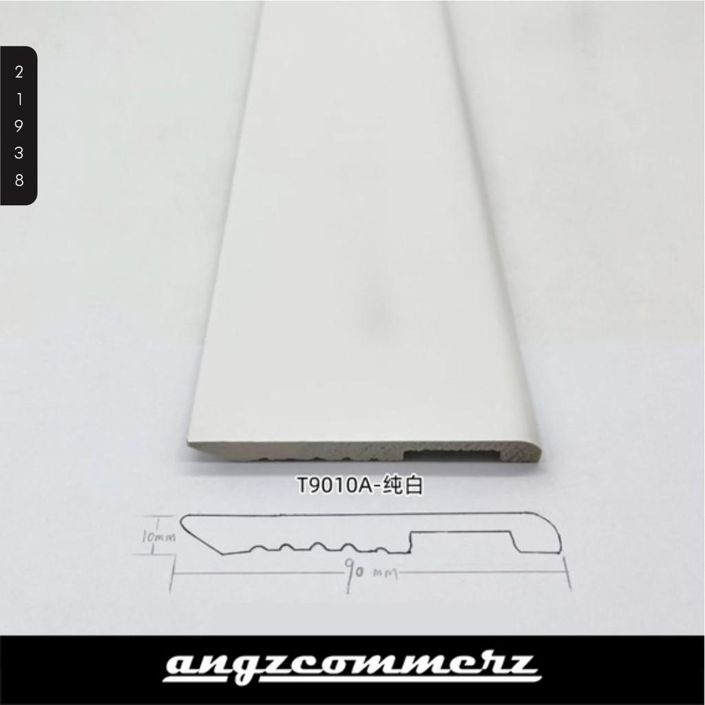 List Plint Skirting Plank Dinding Lantai PS Foam Putih 2.35 Meter ASNBDG