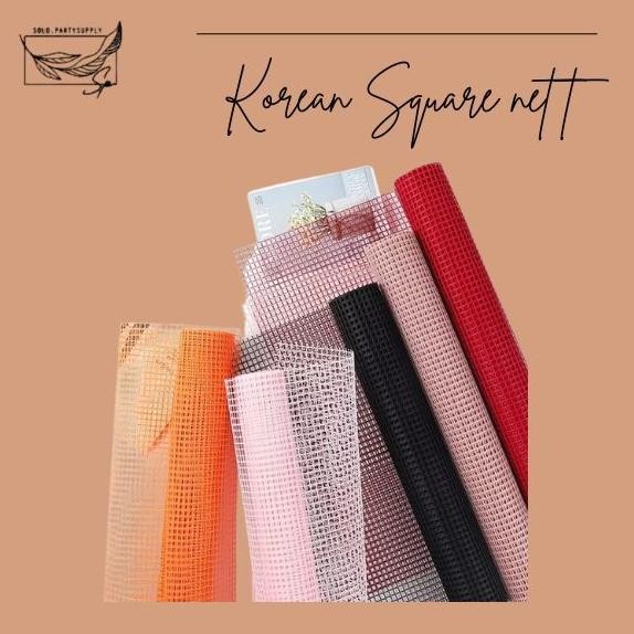 

COD (SW) TERLARIS FLOWER MESH KOREAN SQUARE NET Korean Jaring2 Net Roll JARING BESAR POLYNET Spider Mesh Roll UNTUK Buket wedding/wisuda uk-75