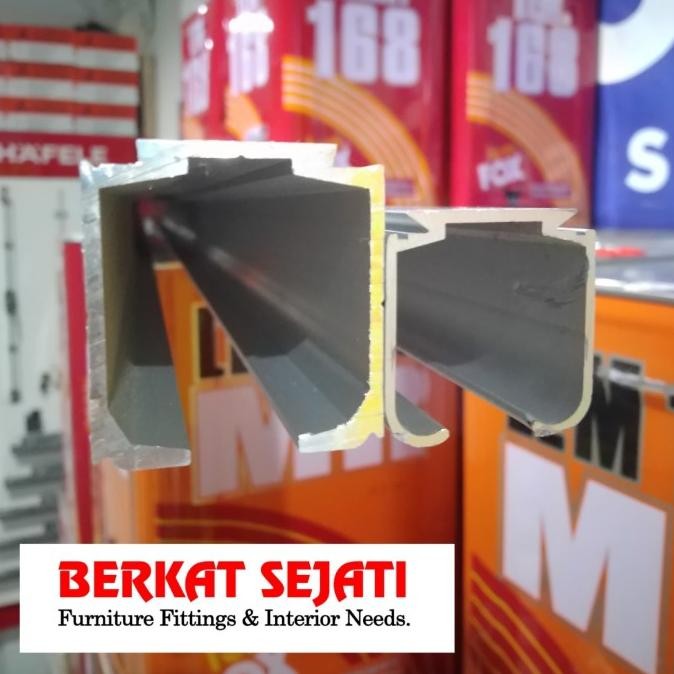 (100 Kg) Roda + Rel Pintu Rumah Sliding Geser Penyekat Partisi Ruangan