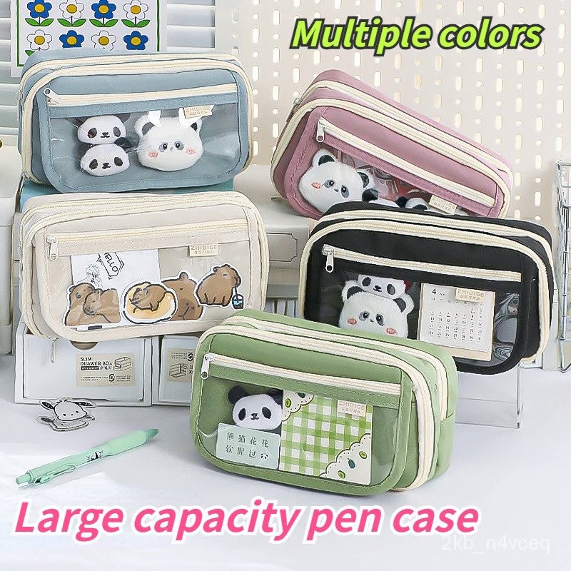 

Cute large-capacity pencil case, large-capacity pencil bag, student stationery storage bag, student supplies, school stationery Q9YW