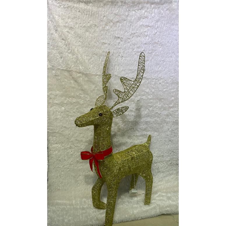 CR - hiasan natal rusa emas besar / pajangan natal rusa gold TERLARIS