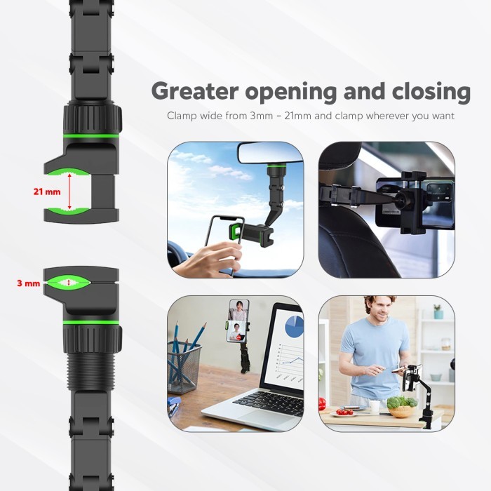 Uneed Car Phone Holder Rearview Mirror Adjustable Universal Holder