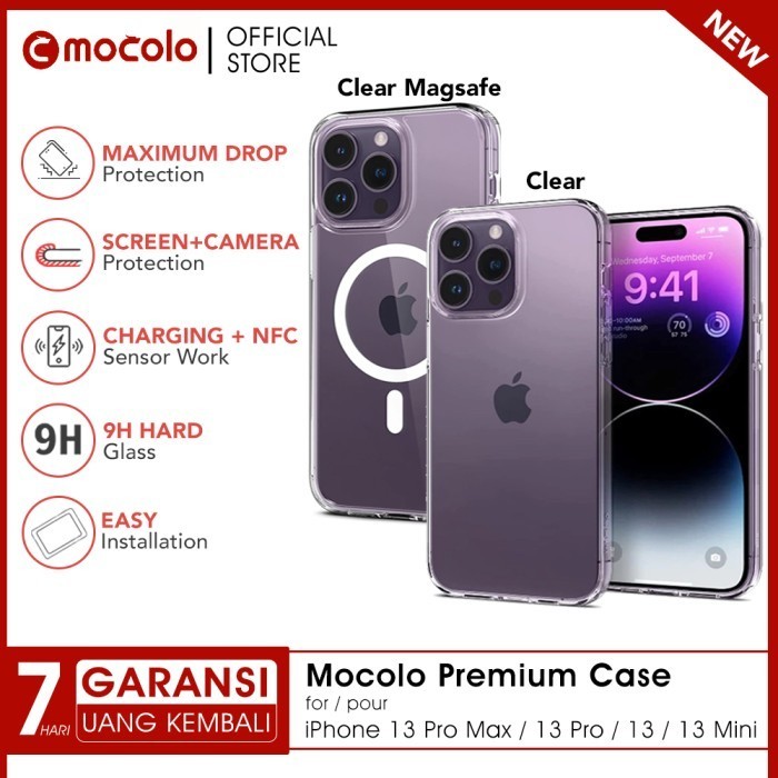 MOCOLO CASE IPHONE 13 PRO MAX MINI - CLEAR MAGSAFE CASING