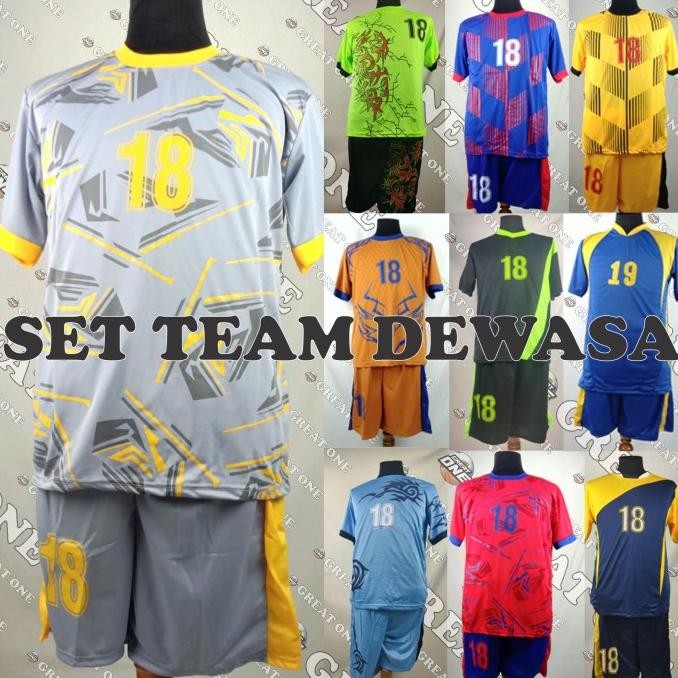 Setelan Baju/Kaos Sepak Bola/Futsal Team/Tim Dewasa S014