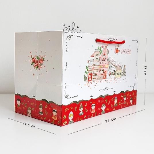 

ORIGINAL ( PAPERBAG 27 x 14.5 x 17 cm NATAL) Paperbag tas natal christmas (ISI 10) th-1