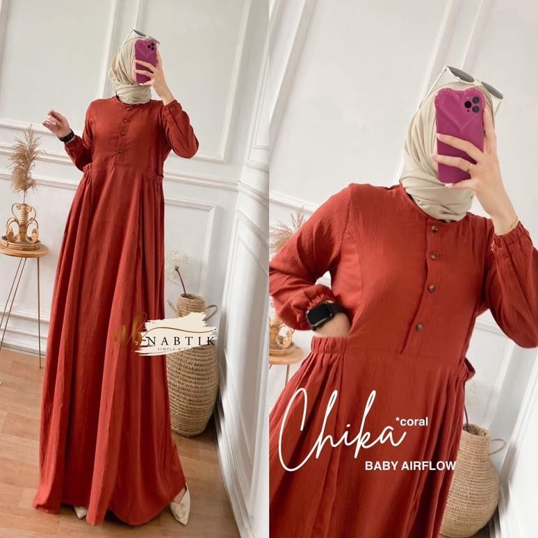 ORIGINAL Gamis terbaru 2024 lebaran wanita import / GAMIS TERBARU / CIKA NABTIK GAMIS JUMBO / GAMIS 