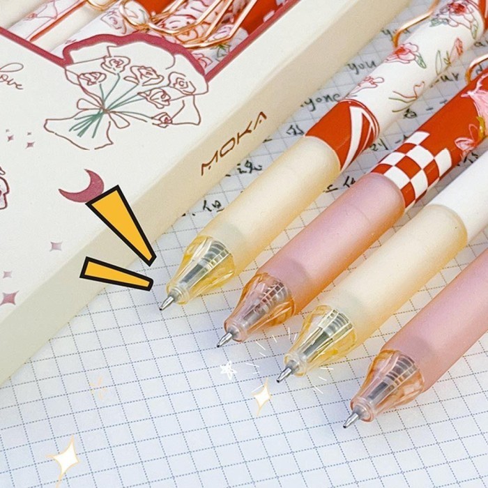 

Vee Daphne 6Pcs/Set Gel Pens Perlengkapan Kantor Sekolah Kreatif Alat