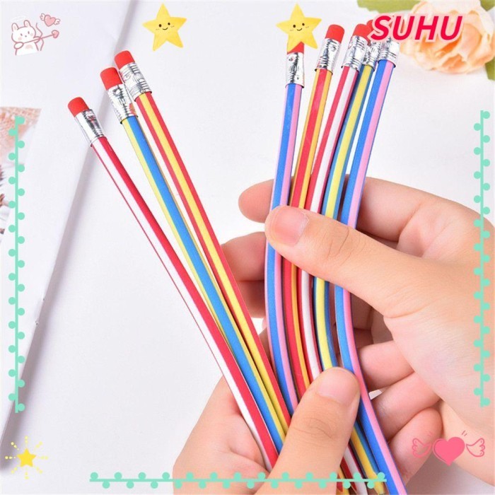 

Vee Suhu 10Pcs/Set Pensil Perlengkapan Kantor Sekolah Warna-Warni Hadiah