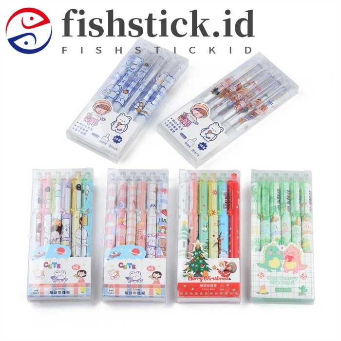 

Vee Fishstick Gel Pen Perlengkapan Sekolah Alat Tulis Press Pen Menulis