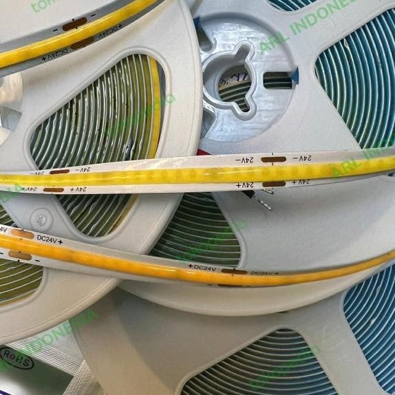Strip Led Cob 24V 320Led Qualitas Warmwhite 3000K 4000K Putih