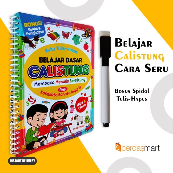 

Bana Buku Anak & Tk Paud Belajar Dasar Calistung Tulis - Hapus
