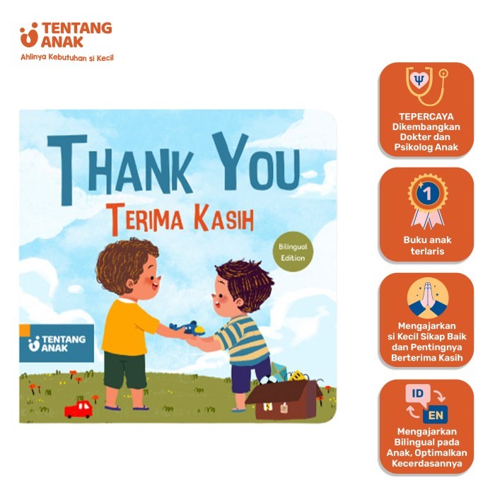 

Bana Tentang Anak - Bilingual Board Book Thank You Buku Cerita Anak