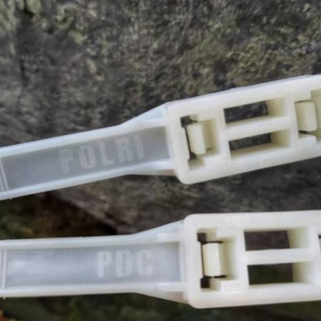 Promo jatah Asli Borgol plastik / PDC handcuff borgol jatah polri / Borgol kabel tis -valen