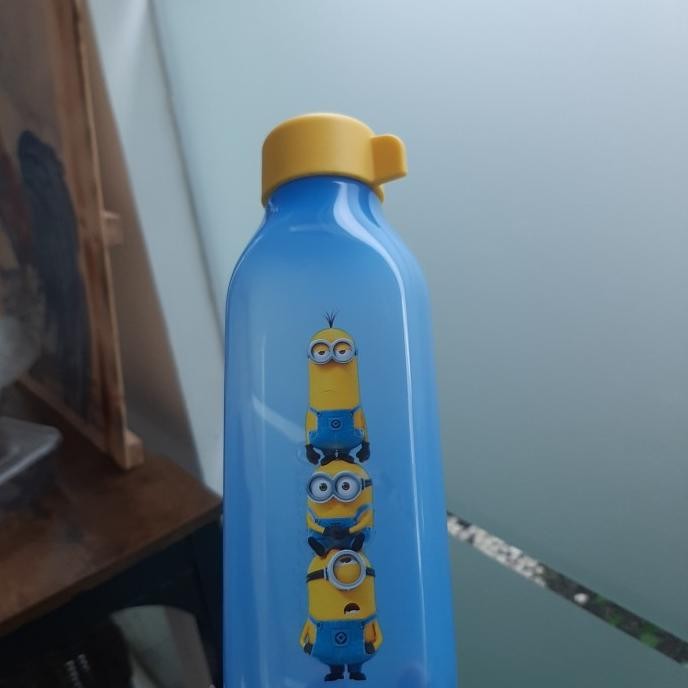 Botol Minum Kantor Gym Sekolah 500ml Tupperware Eco Bottle Minion JS