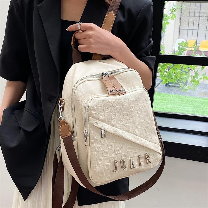 Tas Sekolah Wanita Kulit Lembut, Tas Punggung Wanita, Kapasitas Besar, Retro, Mudah Cocok