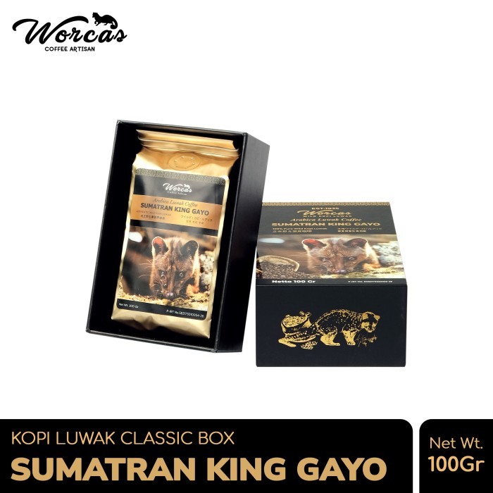 

Worcas Kopi Luwak Liar Sumatran King Gayo 100Gr Bubuk - Classic Box