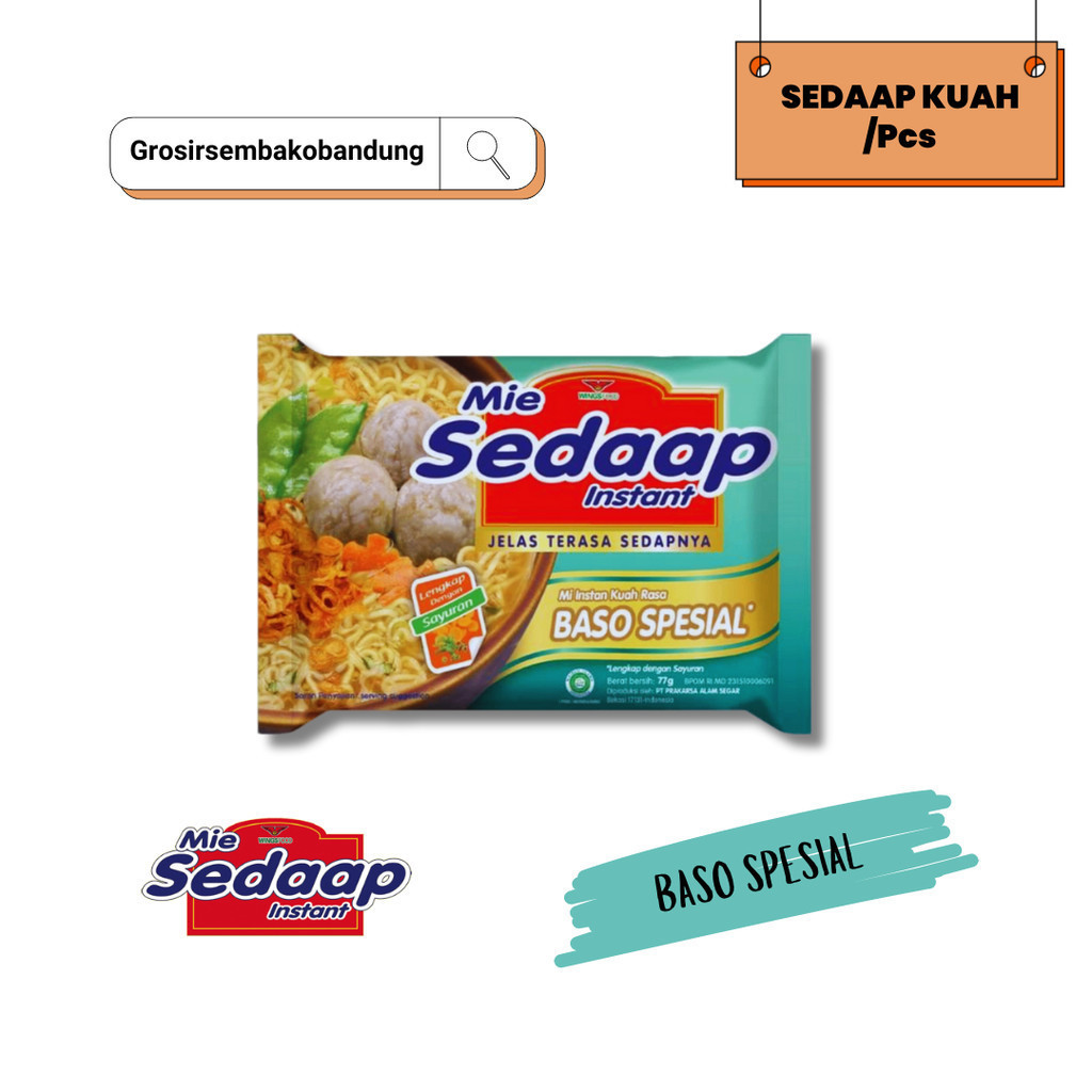 

SEDAAP MIE MIE INSTANT BASO SPESIAL PCK 77g - 1 Pcs - Kota Bandung