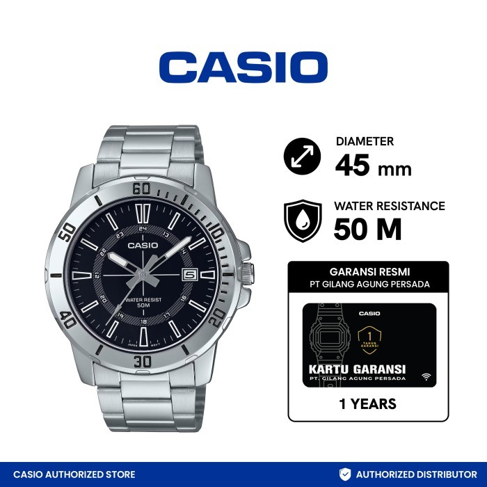 jam tangan pria casio MTP-VD01D-1CVUDF