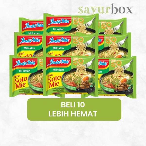 

Bundling - 10 x Indomie Kuah Soto Mie 70 gram Sayurbox