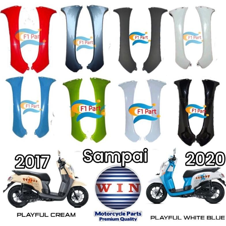 Berkualitas Cover Sayap Depan Kiri Kanan Legshield Luar Cover Body Depan Scoopy Fi Esp K93 New 2017-