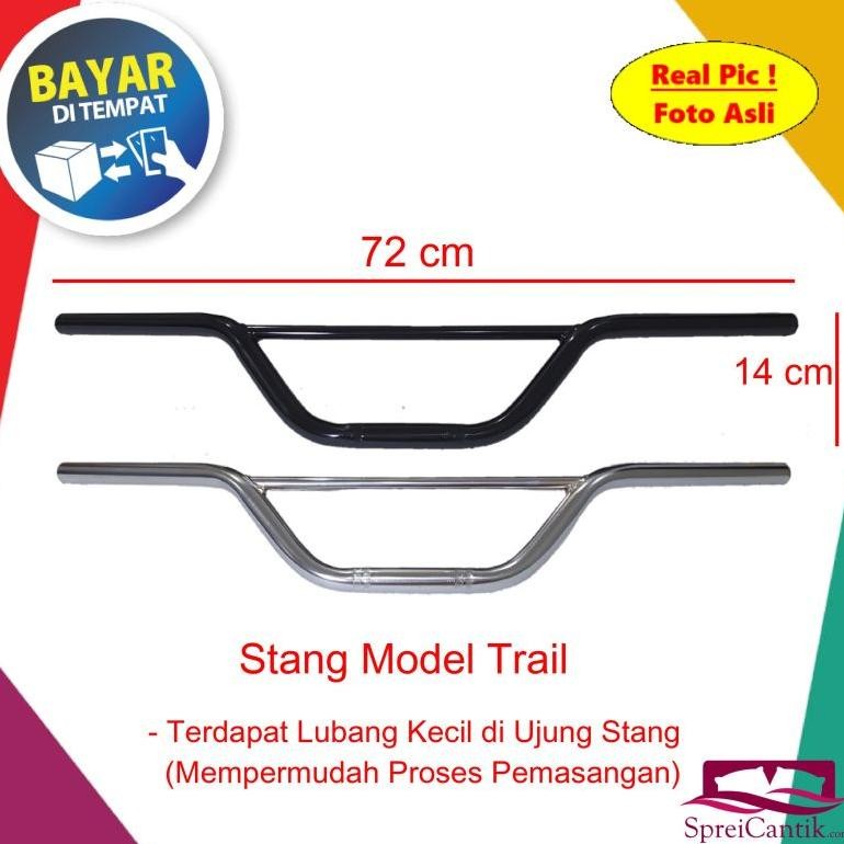 Promo [Cod] Stang Variasi Motor Trail Klx - Universal Semua Motor - Pipa Besi Tebal 2 Mm Panjang 72 
