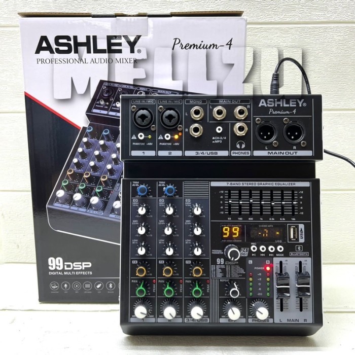 Mixer Ashley Premium 4 premium6 Original 4 Channel Bluetooth - USB Wit