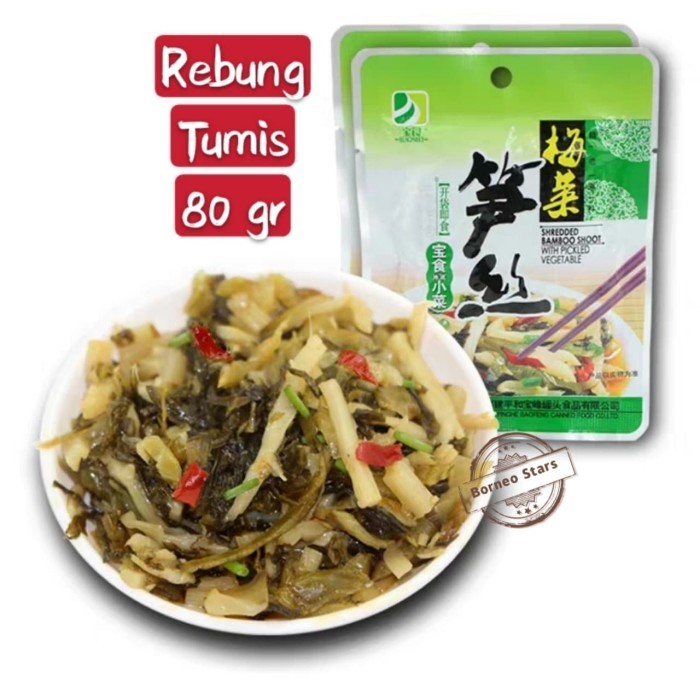 

Ready Rebung Tumis 80 Gr/ Bao Shi Bamboo Shoot