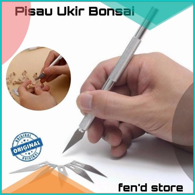 

Pisau Ukir Bonsai Sayat Cutting Sticker Pen Cutter Art Knife 1 set 14