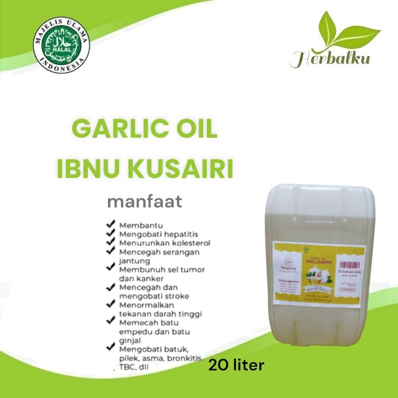 

GARLIC OIL IBNU KUSAIRI 20 liter 100% minyak garlic