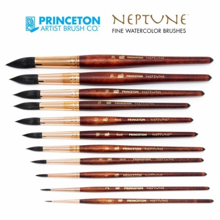 

Sale Princeton Neptune Watercolor Brush Round/Kuas Lukis No 0-10