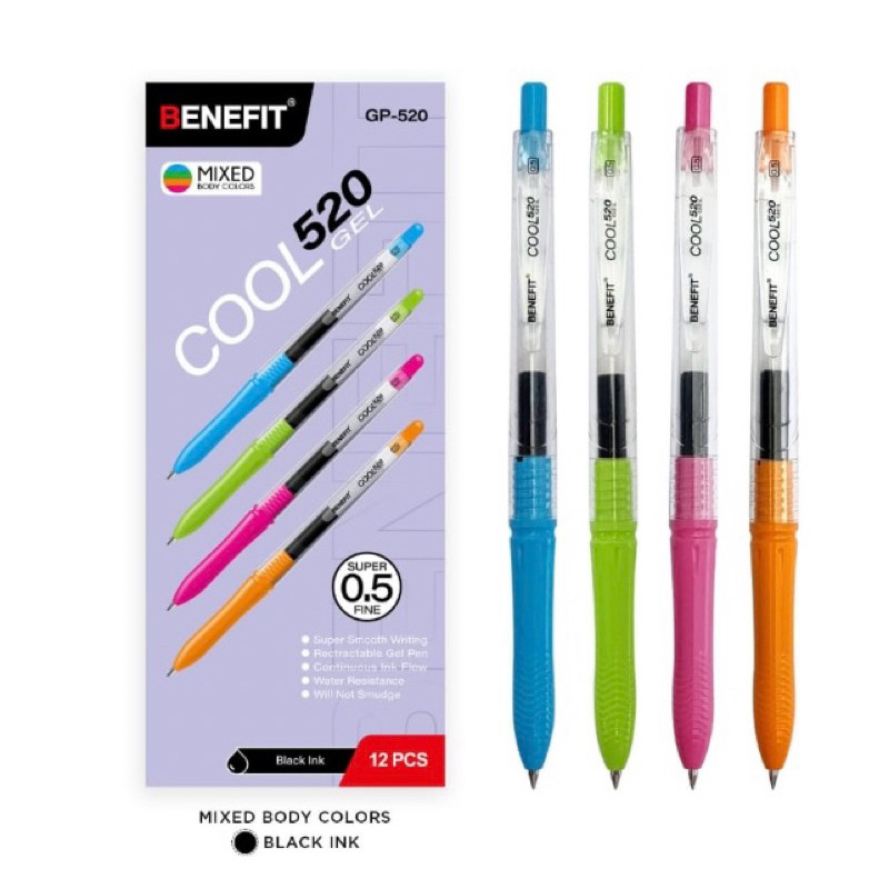 

HOT PROMO PULPEN GEL PEN COOL 520 TINTA HITAM (MIRIP PULPEN KOKORO) FI7