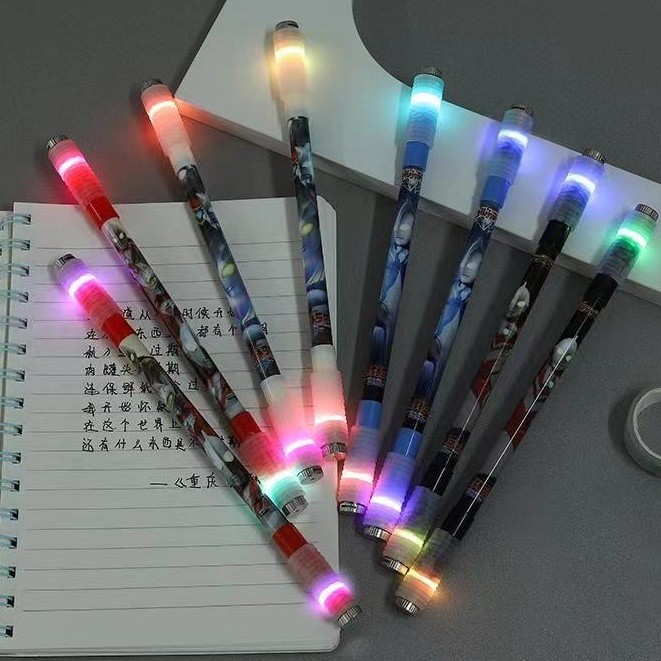 

POTONGAN HARGA PULPEN PUTAR LED ANTI STRESS BALANCE ROTARY LED SPINNING PEN LED KARAKTER BOLPEN LED