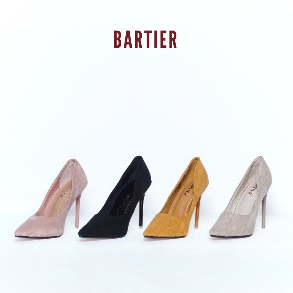 BARTIER - SEPATU HAK WANITA 11CM HEELS PUMP SUEDE