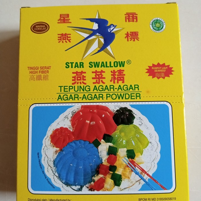 

Agar-Agar Star Swallow 1 Box Isi 12 @7gr Semua Warna