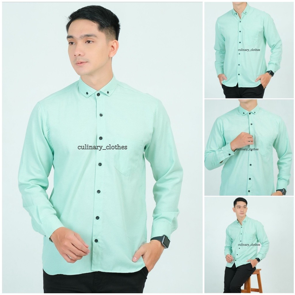 Kemeja Pria Dewasa Terbaru 2024 Fashion Bju Santai Kerja Kantor Kmja Korean Style  Atasan Remaja Lak