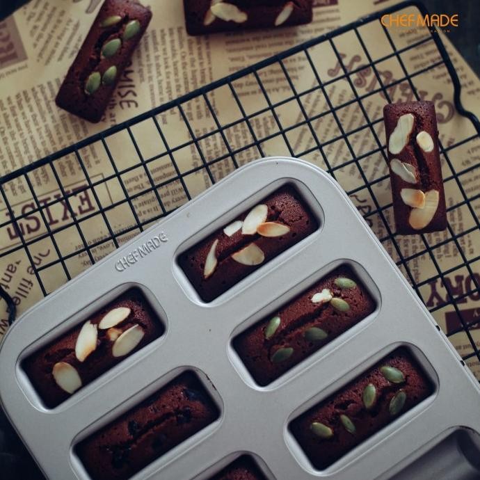 

Chefmade Cigar Financier Cake Mould 10Cups WK9839 / loyang kue HTS