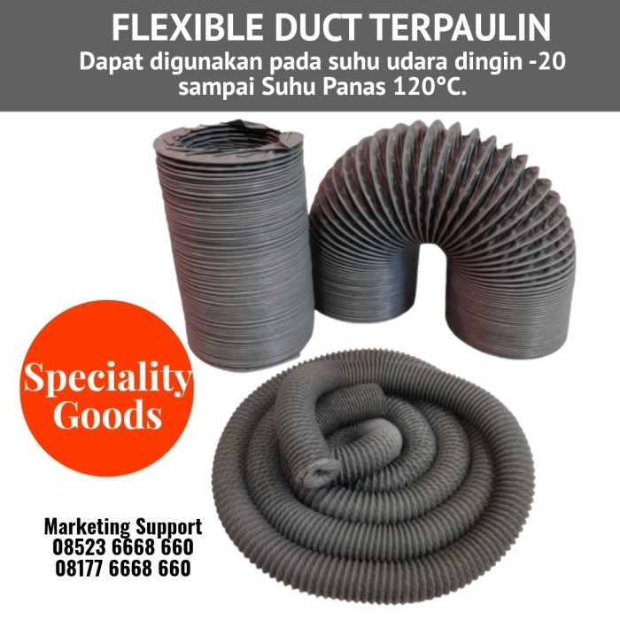 BEBAS ONGKIR FLEXIBLE DUCT 6 INCH TAHAN PANAS, HIGH TEMPERATUR FLEXIBLE HOSE 6"