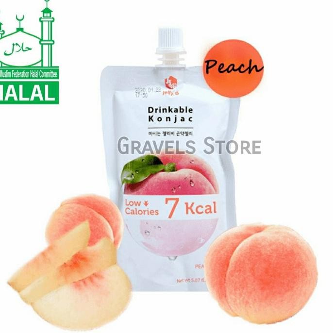 

[Logo HALAL] Jelly B Peach Konjac Jelly - Konyaku Jeli Persik Korea