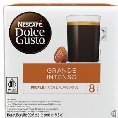 

Nescafe Dolce Gusto Grande Intenso 16 Capsule | Coffee Kapsul Kopi