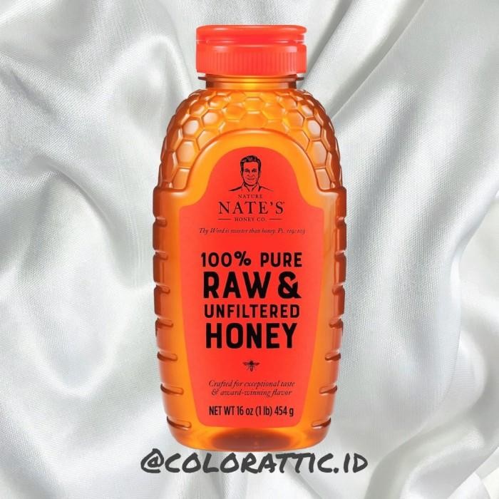 

Nate's Organic 100 % Pure Honey, Raw And Unfiltered - USDA Certified Kualitas Terbaik