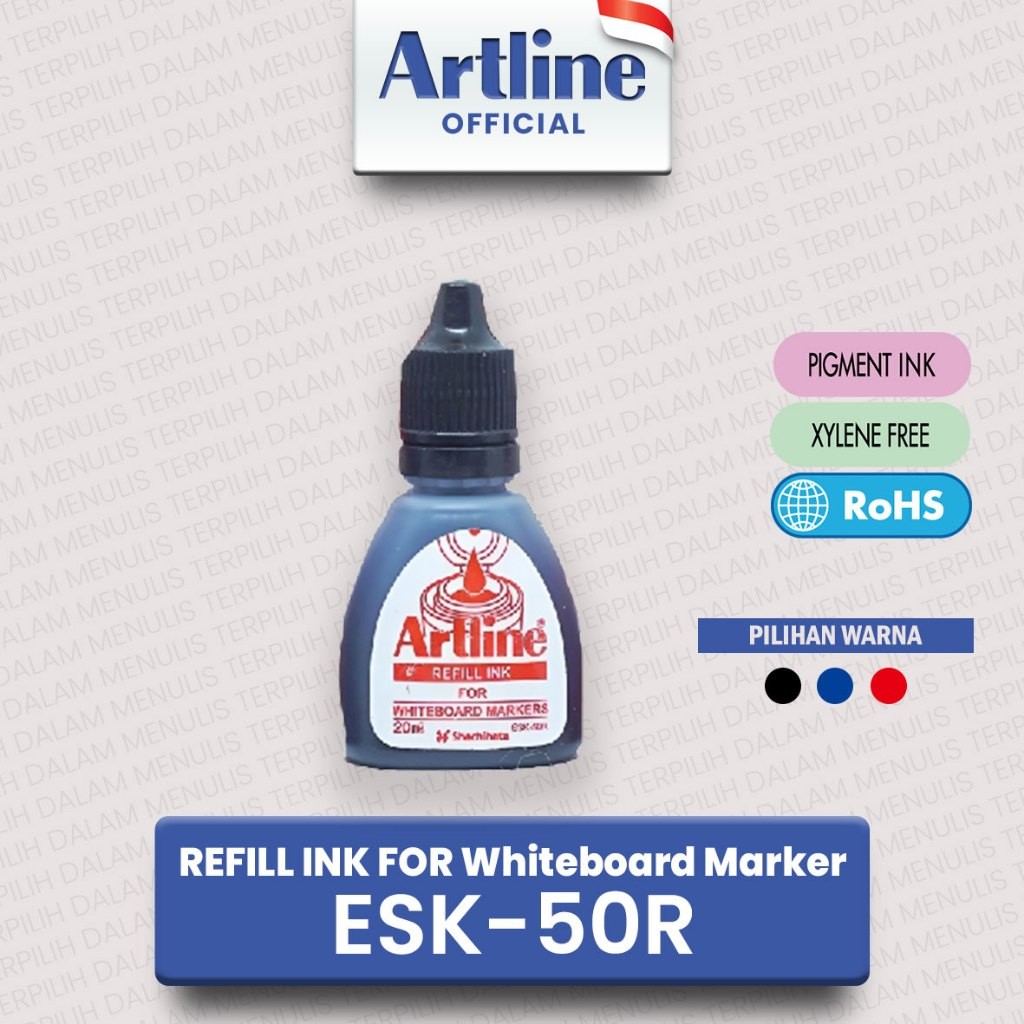 

Gramedia Cirebon - ARTLINE REFILL INK FOR W/B MARKER NEW 20 ML ESK-50R BIRU